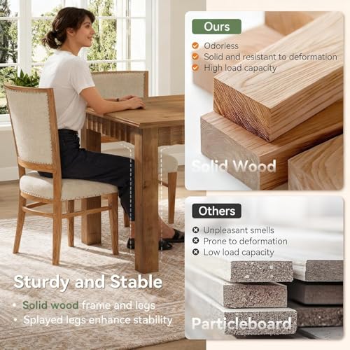 63-Inch Solid Wood Dining Table for 6, view 7