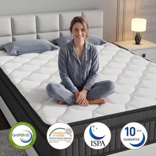 12 Inch Full Size Mattress, Individually Wrapped Pocket Spring Mattress in a Box, view 5