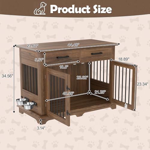44.48" Large Dog Crate Furniture, view 3