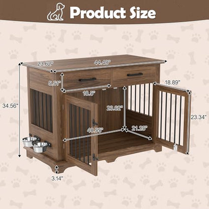 44.48" Large Dog Crate Furniture, view 3
