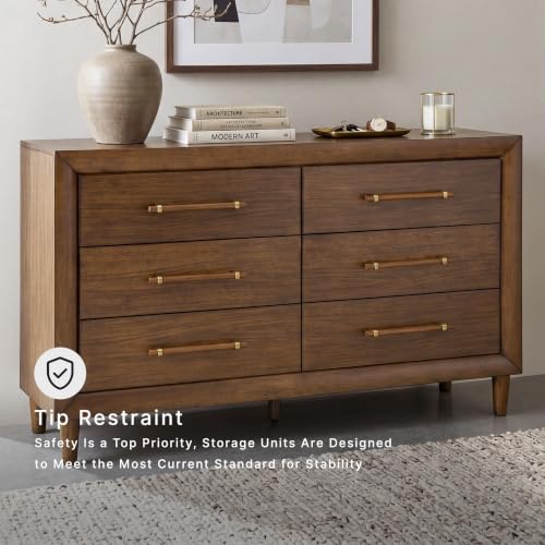 Signature Design by Ashley Mid Century Modern 6 Drawer Dresser for Bedroom, view 6