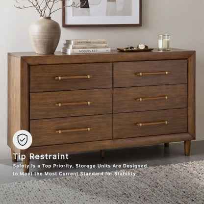 Signature Design by Ashley Mid Century Modern 6 Drawer Dresser for Bedroom, view 6