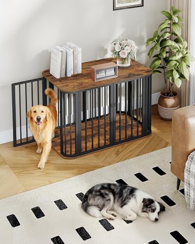 39.4'' L Dog Crate Furniture, Wooden Dog Kennel Indoor Dogs Cage, view 4