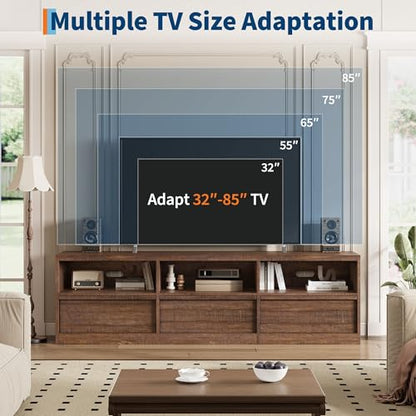 70" Mid-Century Modern TV Stand for 65-75" TVs – Heavy-Duty Entertainment, view 7