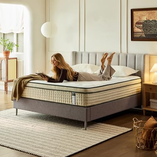Full Mattress, 14 inch Hybrid Cool Gel Memory Foam Mattress with Pocket Springs, view 6