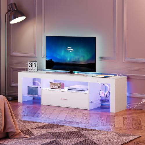 LED TV Stand with Power Outlets to 65 inch TV, view 4