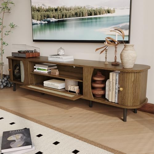 71" Mid Century Modern TV Stand, view 4