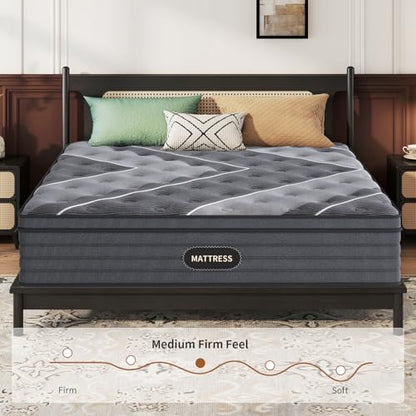 Twin Size Mattress, 10 Inch Hybrid Mattress in a Box, view 8