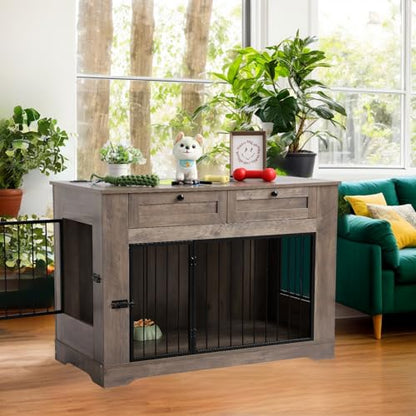 Large Dog Crate Furniture-Decorative Heavy Duty Dog Cage Indoor, view 8