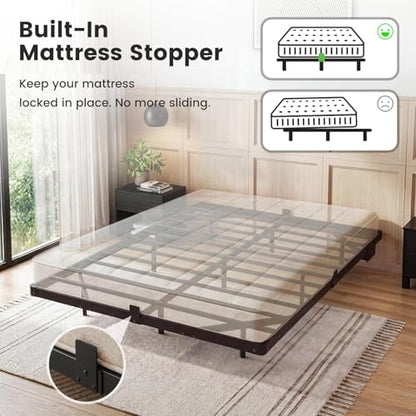 Full Floating Bed Frame with Smart LED Lights, USB Charging Station, view 7
