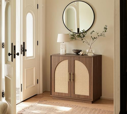 31.7" Sideboard Buffet Cabinet with Storage, Natural Walnut, view 7