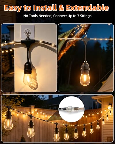 Outdoor String Lights With Lighted Tubing 24 ft, view 7