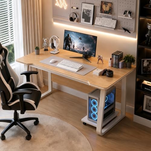 Gaming Desk Computer Writing Table Student Art Modren Simple Style PC Wood, view 2
