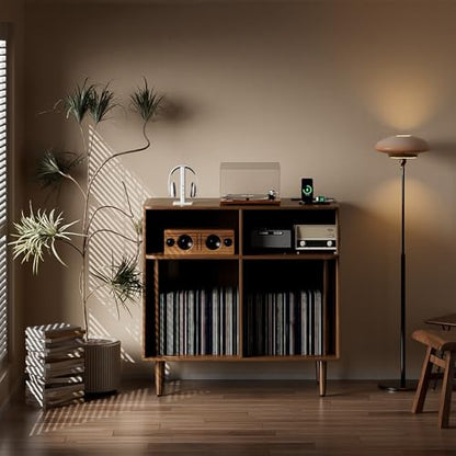 Record Player Stand with Vinyl Storage, view 8