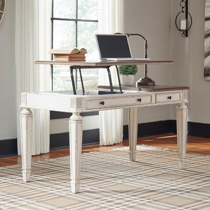2 Drawer Lift Top Writing Desk, 60" W x 28" D x 31" H, view 3