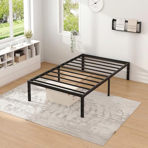 Metal Bed Frame,Twin Size Bed Frame with Storage Space,14 Inch, view 7