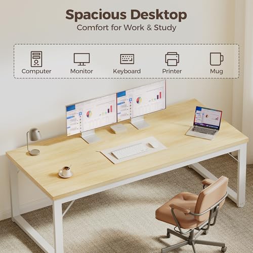 54 Inch Computer Desk, 1" Thick Heavy Duty Office Table, view 5