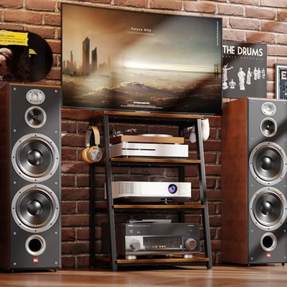 4-Tier AV Media Stand with 2 Hooks, view 6