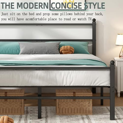 Full Size Bed Frame with Headboard and Footboard, view 7