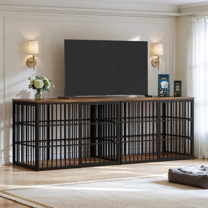 54'' XXXL Dog Crate Furniture with 3 Doors for Large Dogs, view 7