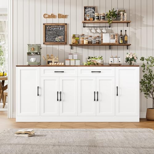 71” Large Buffet Cabinet, Sideboard with Adjustable Shelves, view 7
