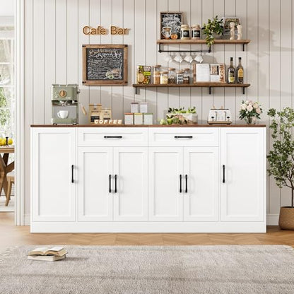 71” Large Buffet Cabinet, Sideboard with Adjustable Shelves, view 7