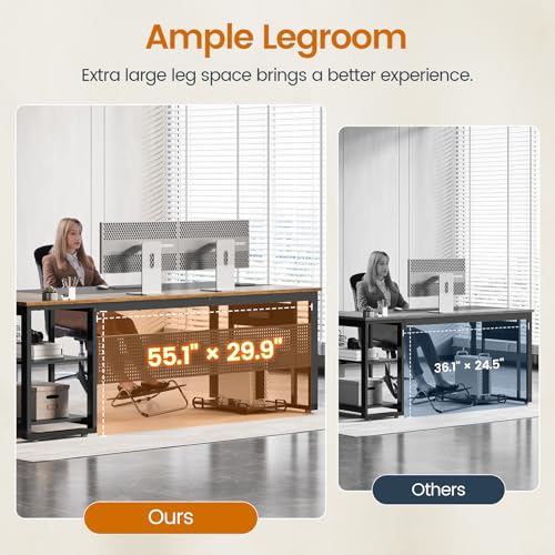 71" L Shaped Executive Desk, Office Desk with Storage Drawers, view 7