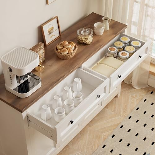 Farmhouse Kitchen Sideboard Buffet Cabinet, Coffee Bar with Storage, view 6