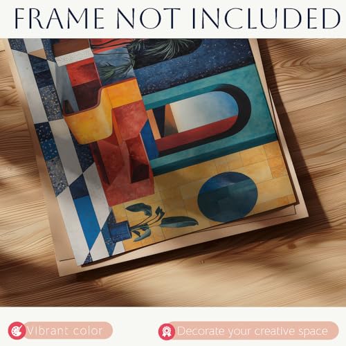 (Unframed) (10x8 Inch) Matte Wall Art Print Of Surrealism Woodworking Poster Art featuring abstract geometric furniture designs - 1920s - Eco-Friendly Poster, Custom Decor for Home, Office, Bedroom