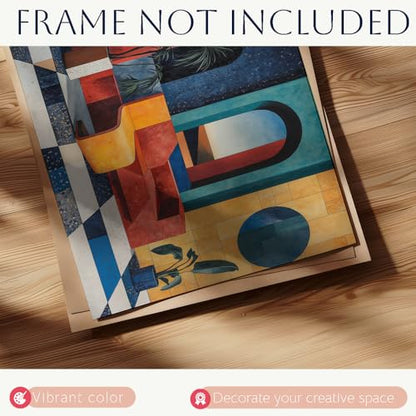 (Unframed) (10x8 Inch) Matte Wall Art Print Of Surrealism Woodworking Poster Art featuring abstract geometric furniture designs - 1920s - Eco-Friendly Poster, Custom Decor for Home, Office, Bedroom