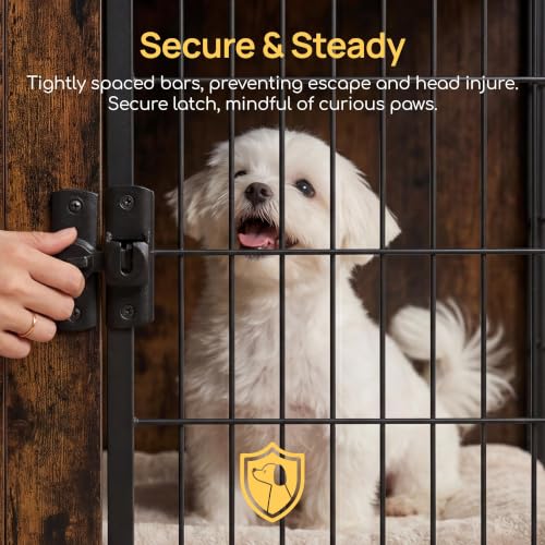 Dog Crate Furniture with Cushion and Charging Station for Indoor, view 6