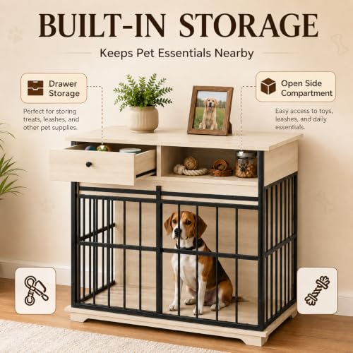 Dog Crate Furniture, Wooden Dog Kennel Furniture, view 5