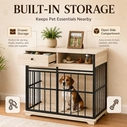 Dog Crate Furniture, Wooden Dog Kennel Furniture, view 5