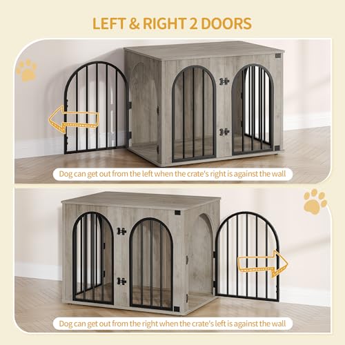 31.5'' Dog Crate Furniture,Dog Kennel Indoor for Small/Medium Dogs, view 5