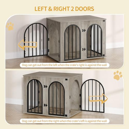 31.5'' Dog Crate Furniture,Dog Kennel Indoor for Small/Medium Dogs, view 5