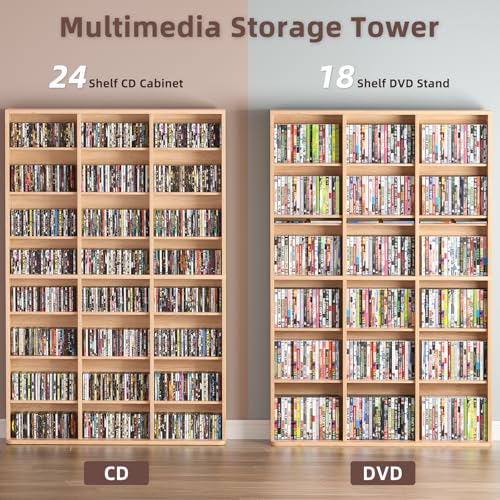 8 Tier Tall Display Cabinet, Natural Media Storage Cabinet11, view 7