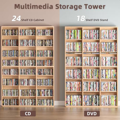 8 Tier Tall Display Cabinet, Natural Media Storage Cabinet11, view 7