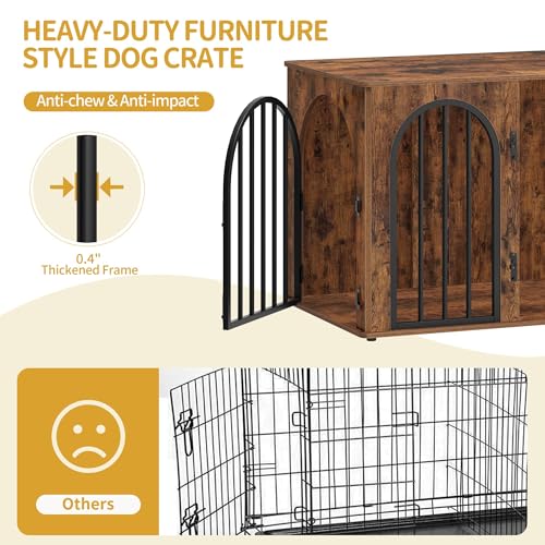 31.5 in Dog Crate Furniture,Dog Kennel Indoor for Small/Medium Dog, view 7