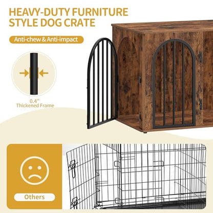 31.5 in Dog Crate Furniture,Dog Kennel Indoor for Small/Medium Dog, view 7