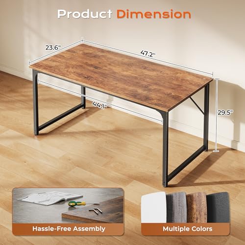 47 X 24 Inch Computer Desk with Deeper Desktop, view 3