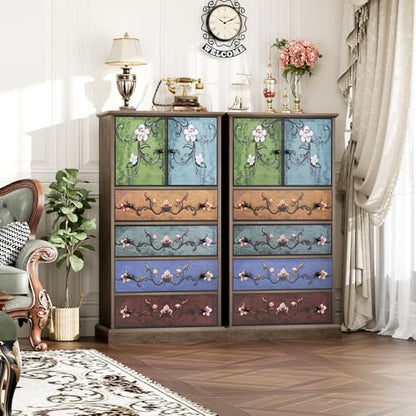 50" H Boho Dresser Vintage Dresser, 4 Drawer Dresser for Bedroom, view 5