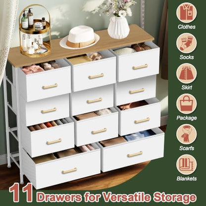 Dresser for Bedroom with 11 Storage Drawers, Tall Chests of Drawers, view 5