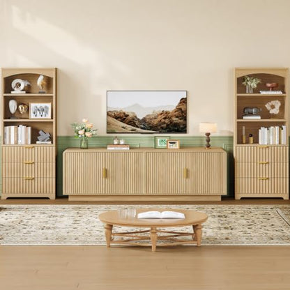 TV Stand for 75 inch TV, Entertainment Center with 2 Adjustable Shelves, view 7
