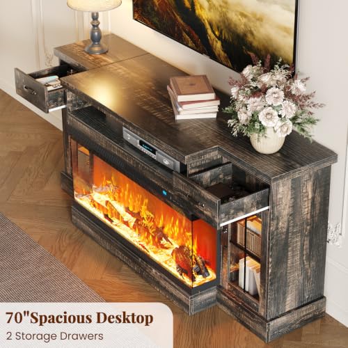 70" Fireplace TV Stand for TVs Up to 80", view 4