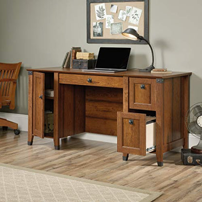 Carson Forge Rustic Vintage Computer Desk with Drawers Storage, view 5