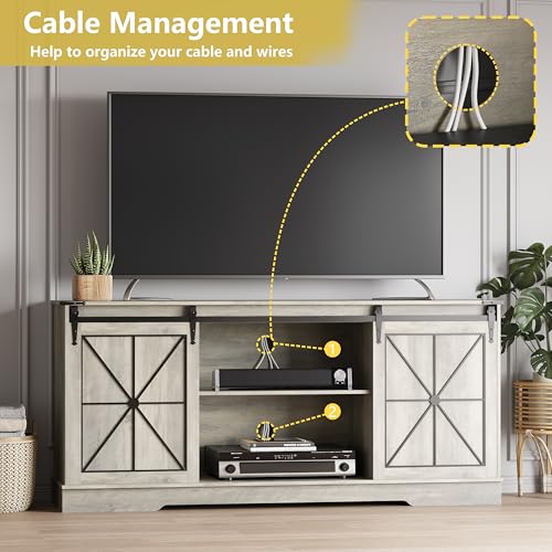 Farmhouse TV Stand for 65/60/55 Inch Tvs, view 6