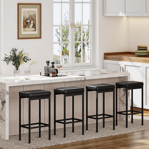 Bar Stools, Set of 2 Bar Chairs, 24.8-Inch Height Stools, Breakfast Bar Stools, view 7