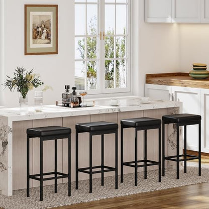 Bar Stools, Set of 2 Bar Chairs, 24.8-Inch Height Stools, Breakfast Bar Stools, view 7