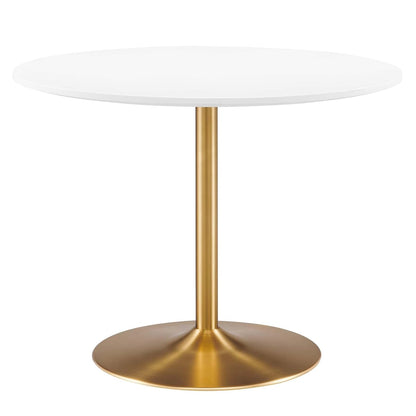 Amuse 40Inch Dining Table Solid Wood Gold White Finish Modern Kitchen Room Entertaining Home Furniture Quality Stylish Elegant Durable Refined Versatile Contemporary