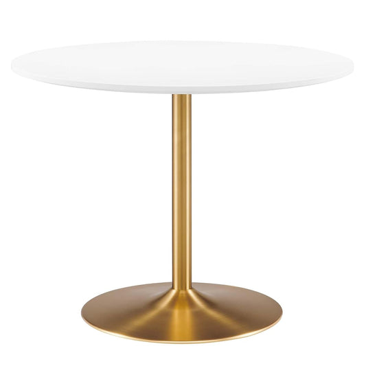 Amuse 40Inch Dining Table Solid Wood Gold White Finish Modern Kitchen Room Entertaining Home Furniture Quality Stylish Elegant Durable Refined Versatile Contemporary